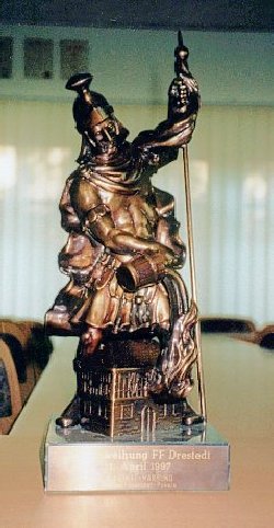 Der Schutzpatron der Feuerwehr der "Heilige Florian"